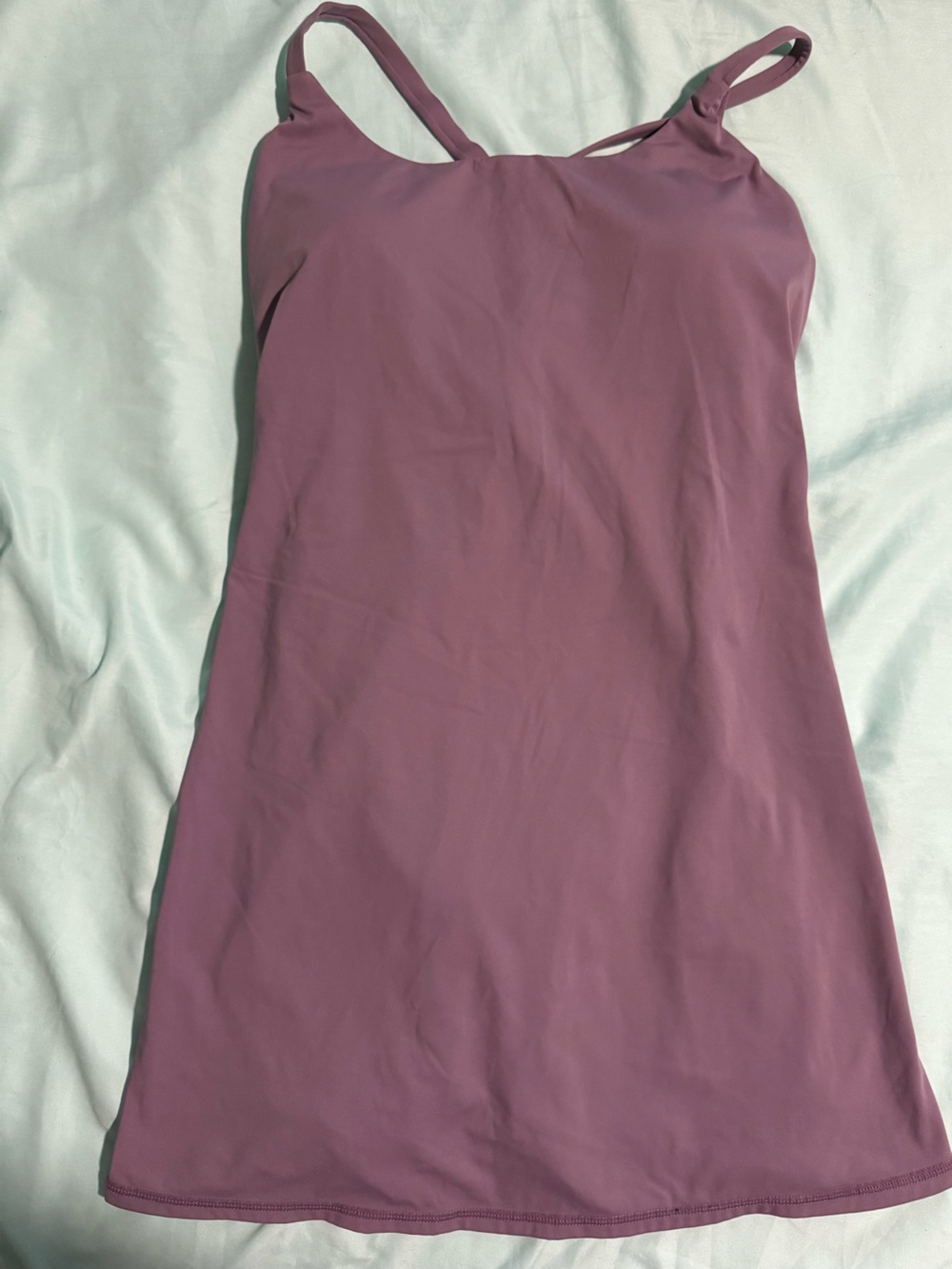 HALARA dusty purple Dress with easy peasy built in shorts sz L
